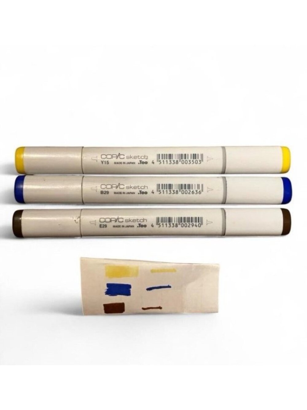Copic Sketch Markers Y15 B29 E29 Set of 3 Used Working Alcohol Markers